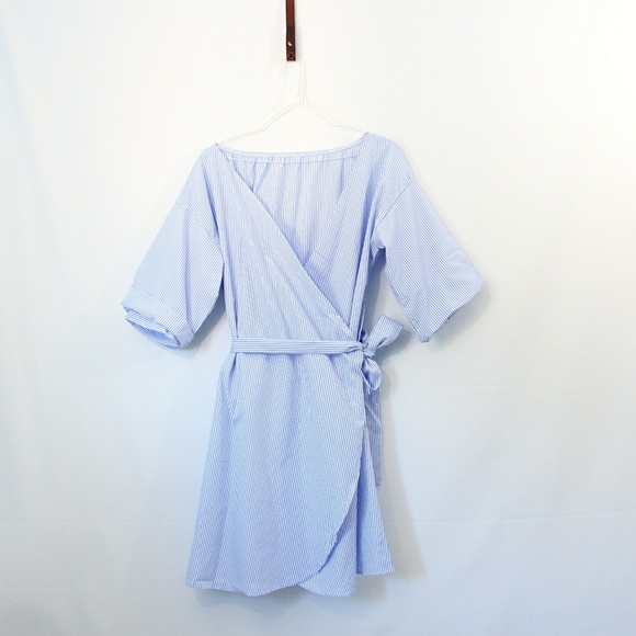 Venice Wrap Dress in Stripes - Picture 2 of 6